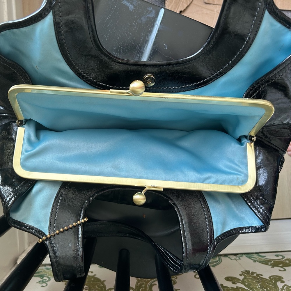 Coach Ergo Pleated Patent Leather Purse